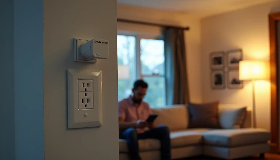 Living room with smart plug, battery‑powered motion sensor, and smart bulb – only half the lights are connected