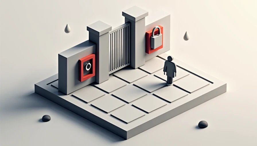 Illustration for weatherproof outdoor gate lock with keypad