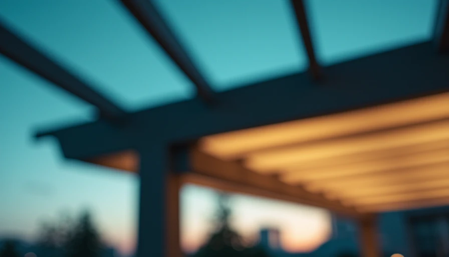 Visual context for pergola motorized roof