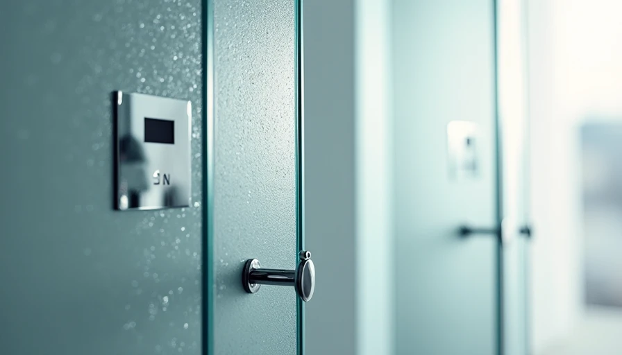 Illustration for smart glass shower door