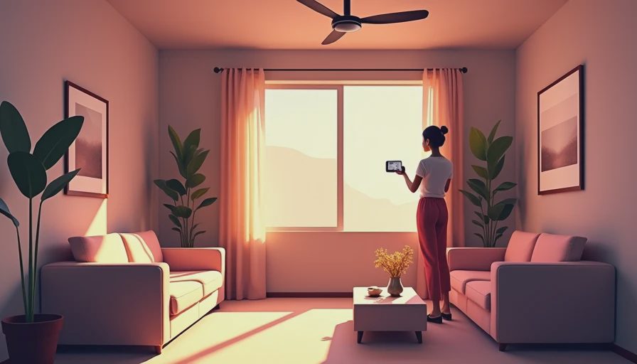 Illustration for smart ceiling fan