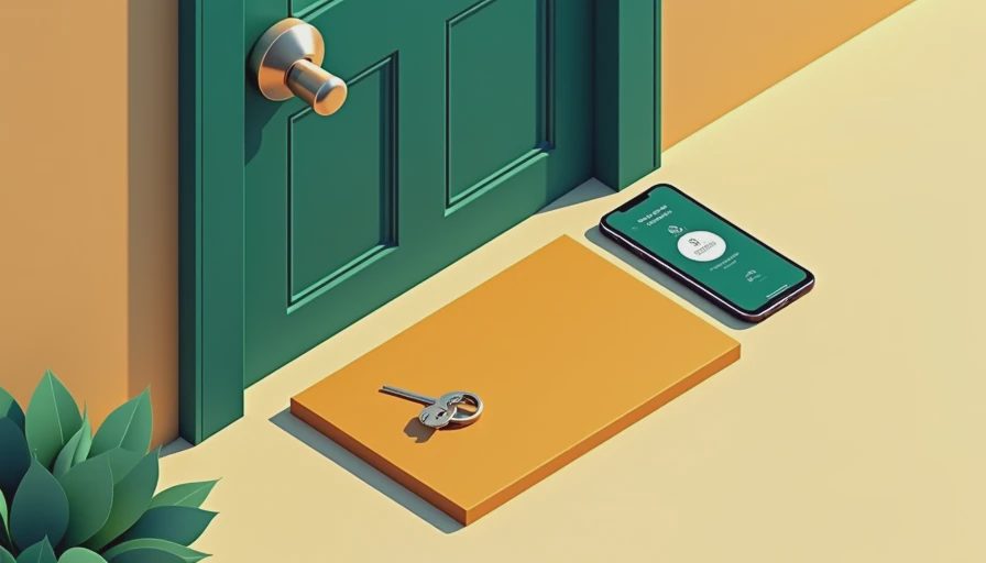 Illustration for smart deadbolt lock